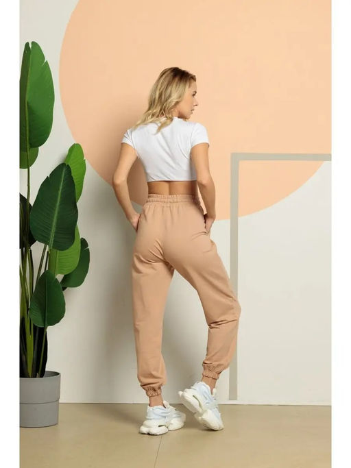 K12832 Спортивные брюки ТМ_БЕЖЕВЫЙ