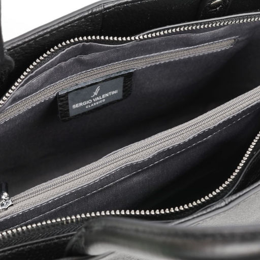 Женская кожаная сумка Sergio Valentini SV-SZ-706 Блек  фото 4