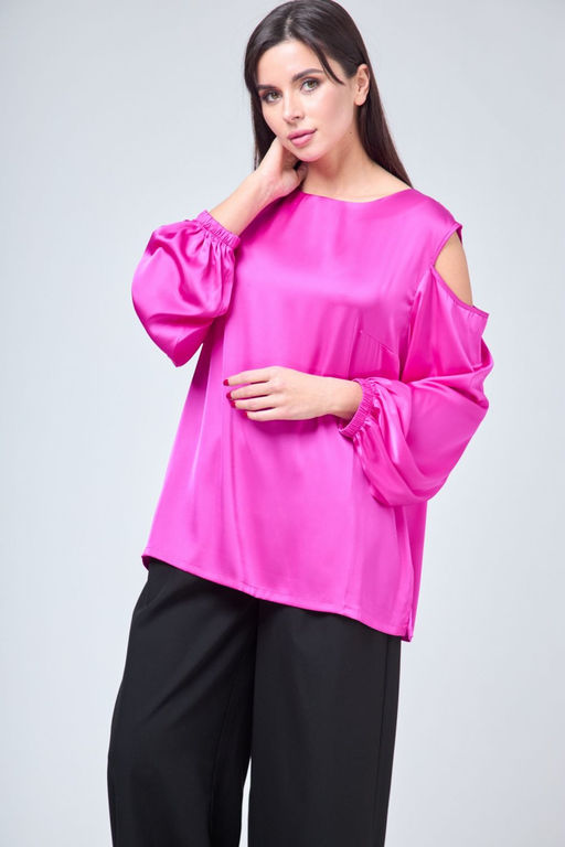 Блуза ANELLI 1218 малиновые тона  фото 8