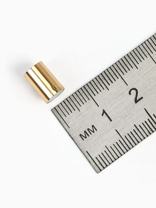 Замок-концевик магнитный, L=20 мм, d (внутренний)=7 мм, (набор 3 шт.), цвет золото