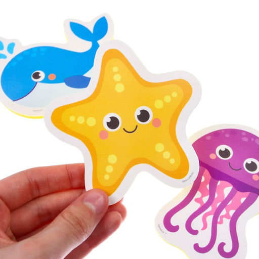 Игрушки - стикеры для ванны «Морские жители», EVA, 3 шт., от 1 года, Крошка Я