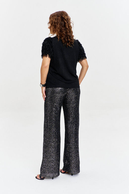 Брюки AVE RARA 4156 черно-серебристый