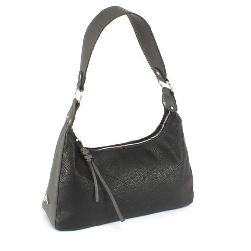 Сумка женская искусственная кожа ADEL-266. 1отдел. черный/серый флотер 248459