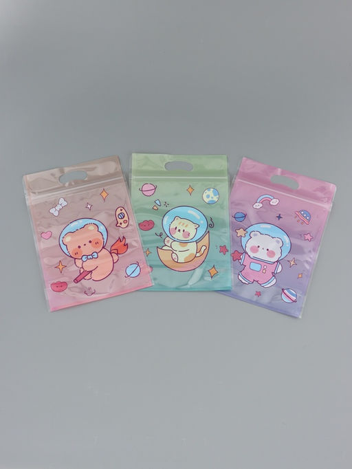 Цена за 50 шт. Пакет подарочный, с zip-lock застежкой, "Космическая история", 15х23 ± 1см МИКС