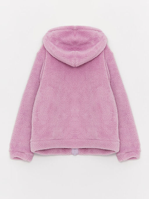 Kap??onlu Basic Uzun Kollu Pel?? K?z ?ocuk Fermuarl? Sweatshirt - Waikiki фото 2
