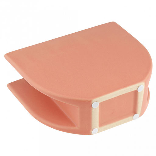 Ваза керамическая "Баухаус" 700мл, 19,5х6х17см, горло 9,8х2,5см, глянец, противоскользящие накладки, персиковый, в коробке (Китай)