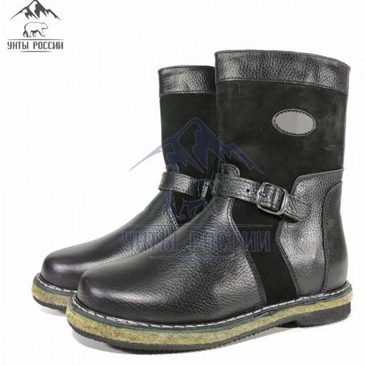 Монголки подростковые черные, войлочная подошва