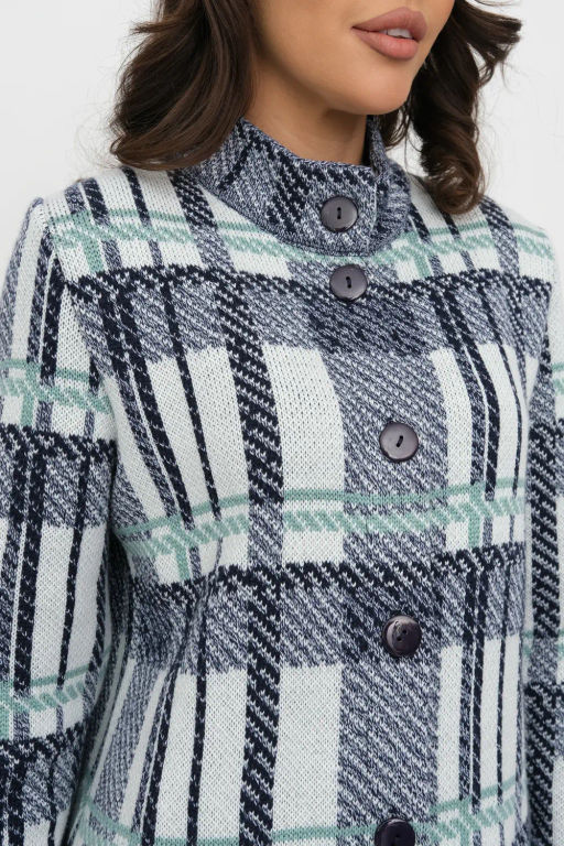 ЗЛАТА Кардиган В 1579/сине-мятный