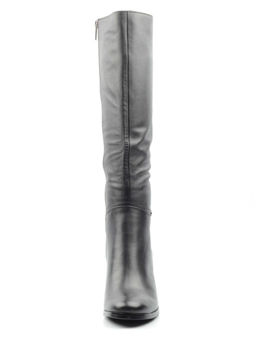 02-K82-D1 BLACK Сапоги зимние женские (натуральная кожа, натуральный мех (еврозима)) - Фабричный китай фото 9