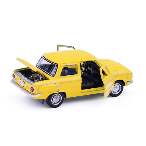 Машина металл ЗАЗ-968а "Запорожец" 12 см. (двер, желтый) в коробке