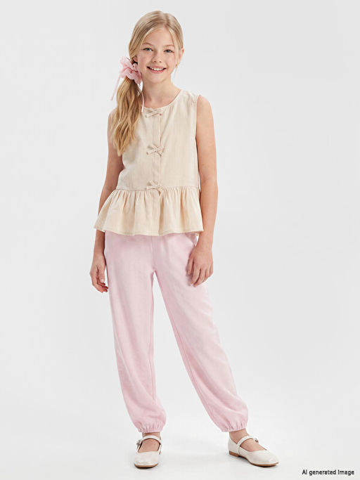 Loose Fit K?z ?ocuk Jogger Pantolon