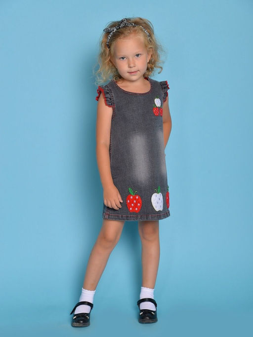 Платье для девочки джинсовое летнее