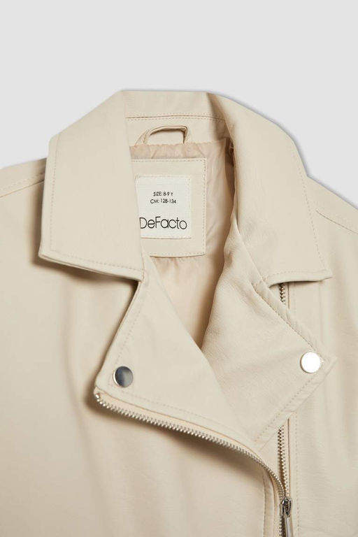 Водоотталкивающая куртка с воротником для девочек, пальто - Defacto фото 8