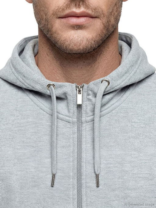 Kap??onlu Erkek Fermuarl? Sweatshirt