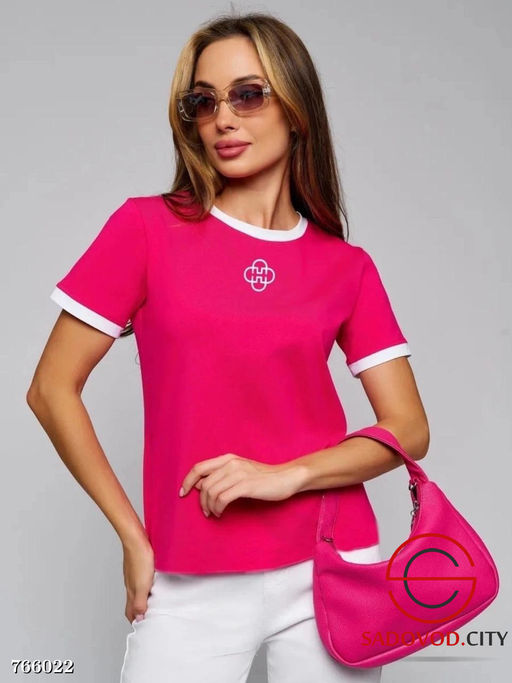 Футболка женская однотонная