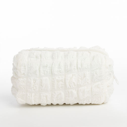 Косметичка на молнии женская, с подкладом, маленькая, молочная - Simaland фото 2