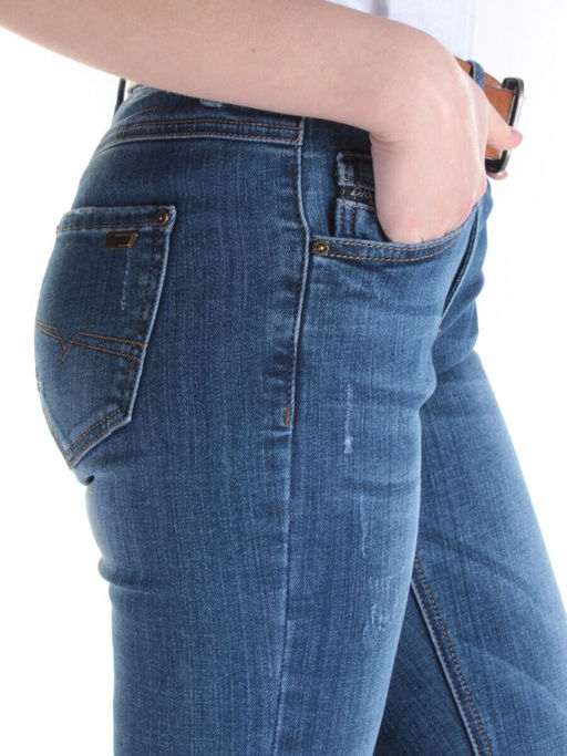 D368 BLUE Джинсы зауженные женские DIOVES