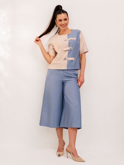 Костюм Galean Style 1007 голубой с бежем