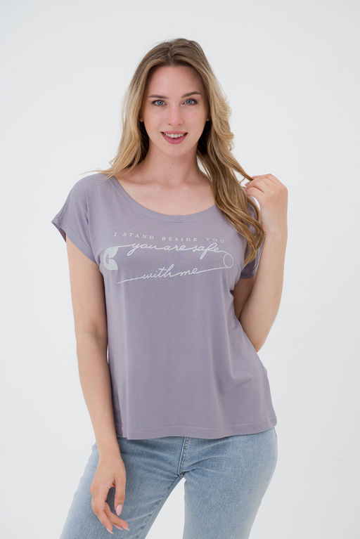 Футболка женская из вискозы Лирика пудра Call me angel - Амадэль фото 7