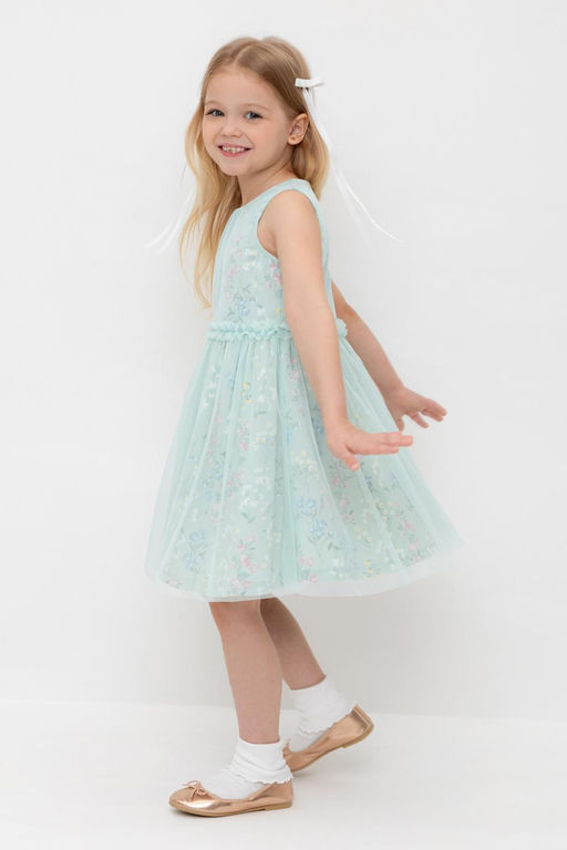 Crockid _ КР 5734/дымчатый нефрит,цветочный бал к547 платье для дев  фото 3