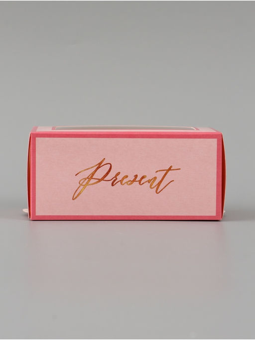 Цена за 5 шт. Коробка подарочная с окном «Подарок», 12×5.5×5.5 см, самосборная