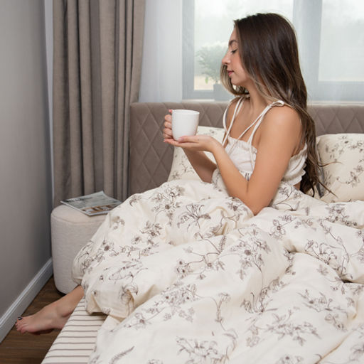 КПБ Чистый хлопок 1,5 спальный, наволочки 50х70, поплин, 100% хлопок, Гербариум ВБ Пододеяльник 146х215 с прорезью, простыня классическая 150х215 подшита с 4-х сторон, наволочки 50х70 с клапаном - 2 шт. - Традиция фото 43