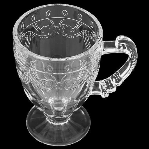 Кружка стеклянная "Один" 190мл, д7см, h10,2см, на ножке, набор 6шт, в коробке (Китай)