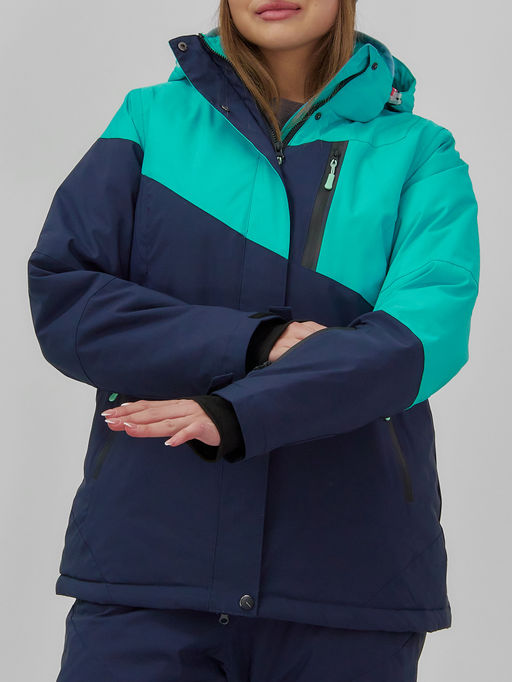Горнолыжный костюм женский зимний бирюзового цвета 0707Br - Chunmai фото 15