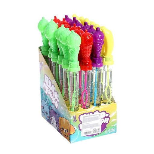 Цена за 24 шт. Мыльные пузыри Фрукты 26х3х3 см - Funny toys фото 3