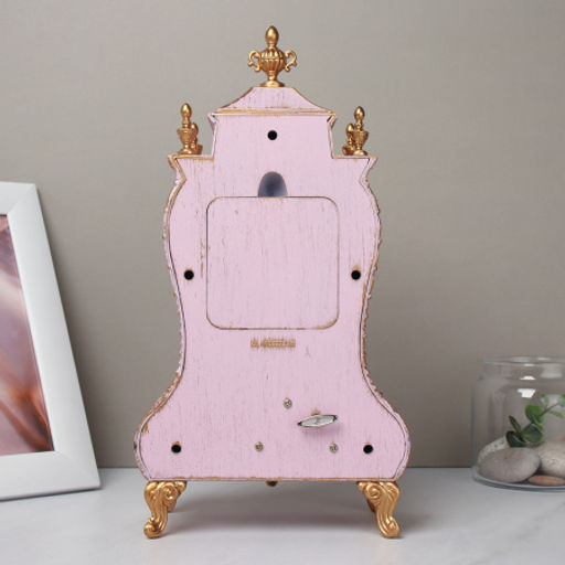 Часы настольные 28 см розовые / 63317H /уп 18/ музыкальные - Галеонтрейд фото 3