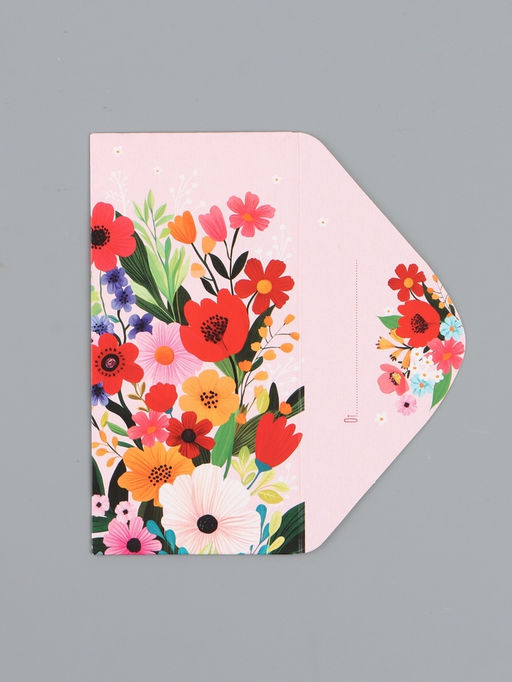 Цена за 10 шт. Конверт для денег Цветы яркие, 16,5 х 8 см
