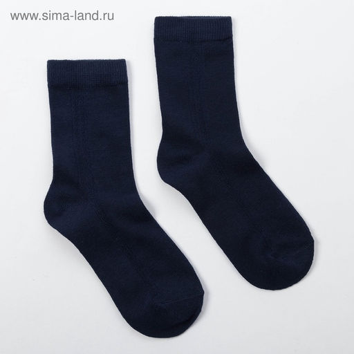 Цена за 2 шт. Носки подростковые MINAKU «Бамбук», 2 пары, размер 22-24, чёрный, синий
