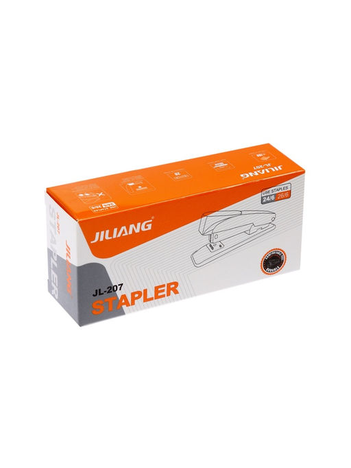 Степлер №24-26/6 18 л, металлический, чёрный