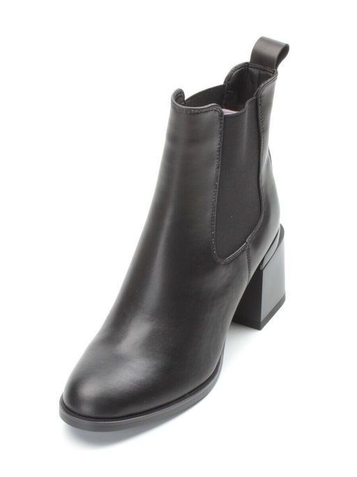 01-PCM450-1 BLACK Ботинки Челси демисезонные женские (натуральная кожа, байка) - Фабричный китай фото 5