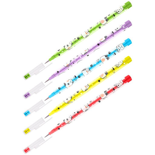 Цена за 2 шт. Карандаш ч/гр. ArtSpace "День кота" с ластиком, сегментный (SP_55901)