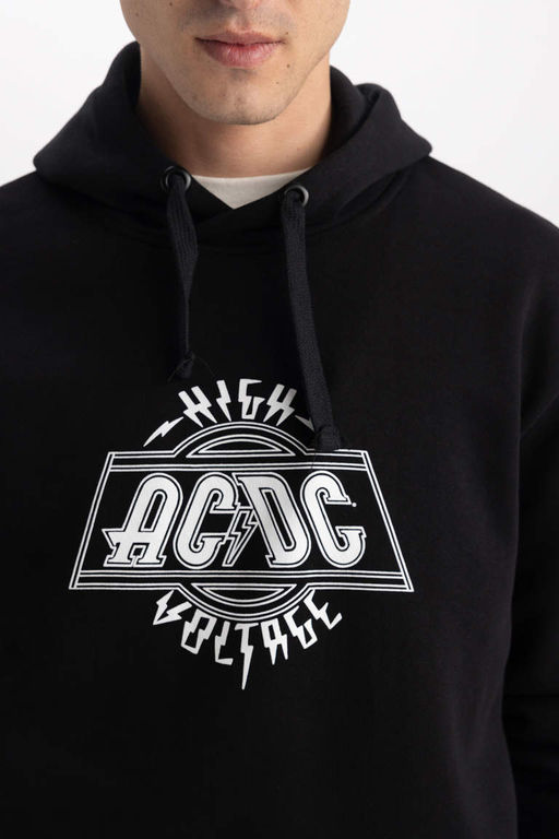 Толстовка AC/DC стандартного кроя с капюшоном - Defacto фото 8