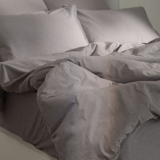 Пододеяльник 1.5-спальный «SL Home. Деним», 180×220 см, серый, жатый хлопок