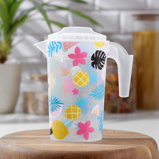 Кувшин Цветочный узор, 1 л, цвет МИКС