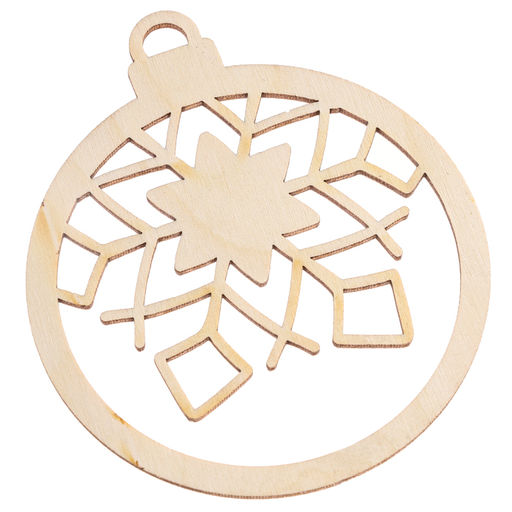 Заготовки для творчества на новый год Шары со снежинками, 5 шт.