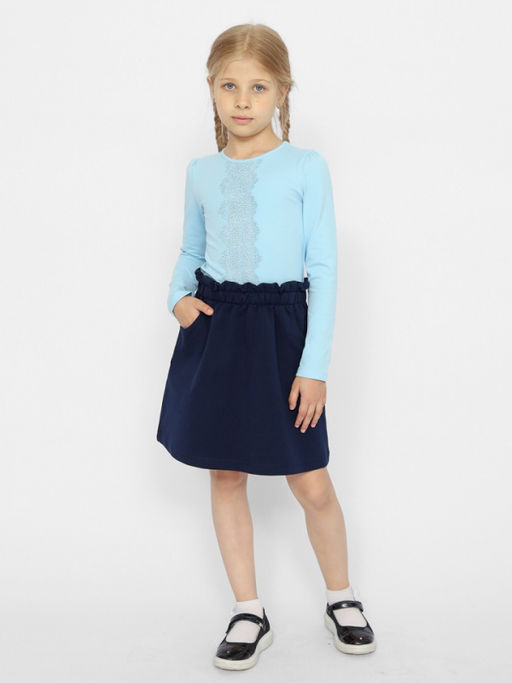 CRB wear/CWJG 63597-43 Джемпер для девочки,голубой/Ex.Cherubino  фото 3