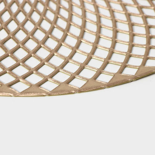 Набор салфеток сервировочных на стол Доляна Вира, 4 шт, d=38 см, цвет золотой  фото 12