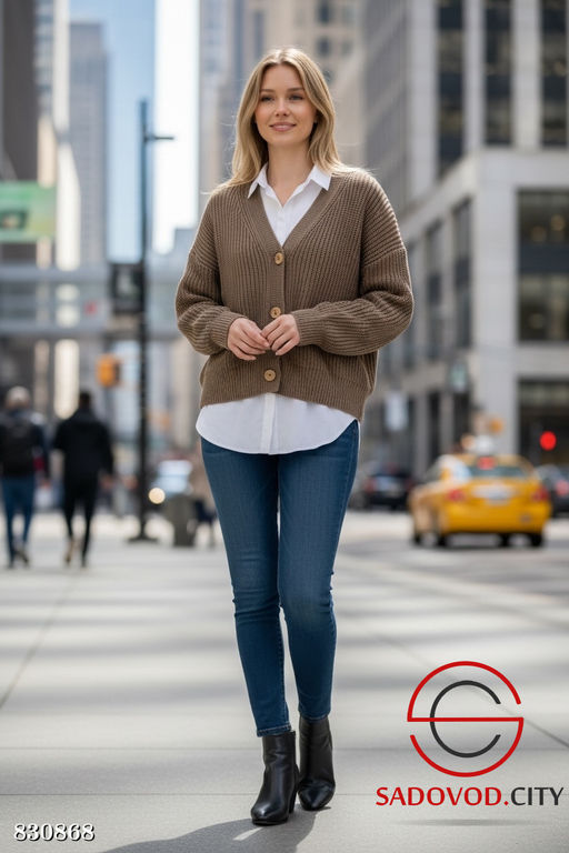 Кардиган женский на пуговицах