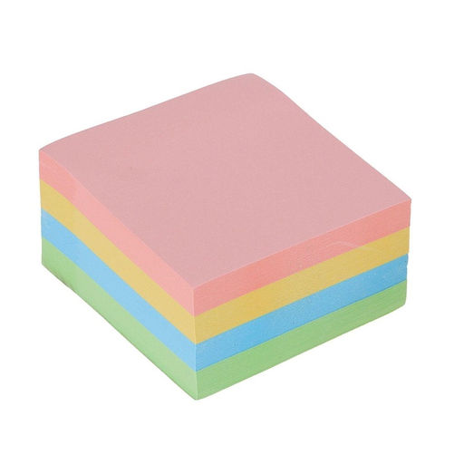 Блок с липким краем, 76×76 мм, 400 листов, пастель, 4 цвета