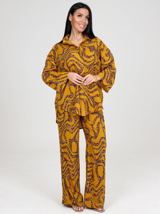 077 ЖЕНСКИЙ КОСТЮМ (брюки) (Желтый) - А-дина фото 2