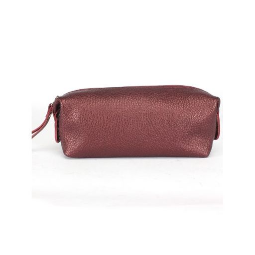 Косметичка Croco-К-721 натуральная кожа (1 отдел), бордо металлик (232) 245199  фото 2