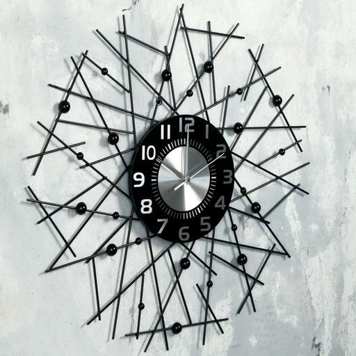 Часы настенные интерьерные «Тези», серия: Ажур, бесшумные, плавный ход, d=60 см, циферблат d=22 см, от батарейки 1хАА