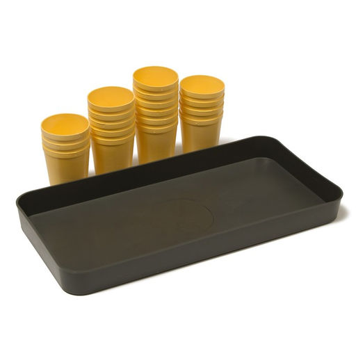 Набор для рассады: стаканы по 250 мл (18 шт.), поддон 40×20 см, цвет МИКС, Greengo