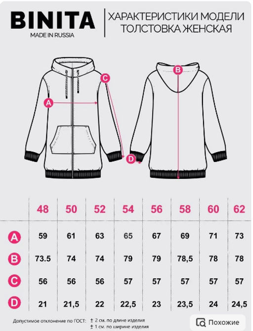 Толстовка жен.арт.1025-2,черная - Binita фото 11