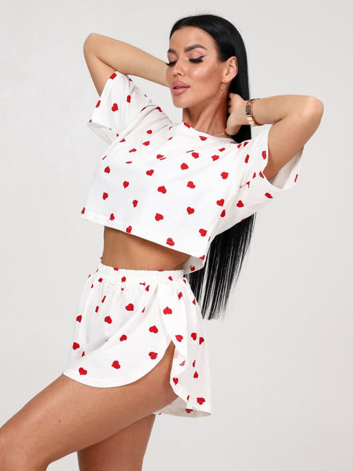 674 ПИЖАМА (шорты) (Сердечки) - А-дина фото 5