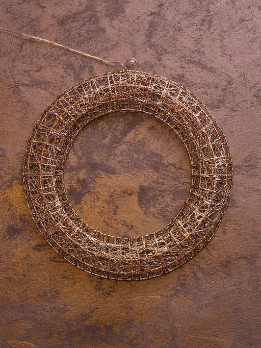 Фигура световая «Венок», 40×40×5 см, 30 LED, батарейки ААх3 (не в компл.), свечение тёплое белое